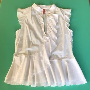 Stylish Imperial white ruffle blouse